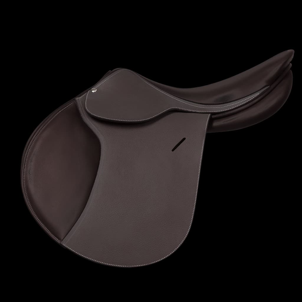 Custom Butet, semi-flat seat, grained leather, Cachou